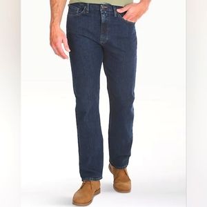 Wrangler Authentic Men Regular Fit Comfort Flex Waist Jean 33 × 34 L
